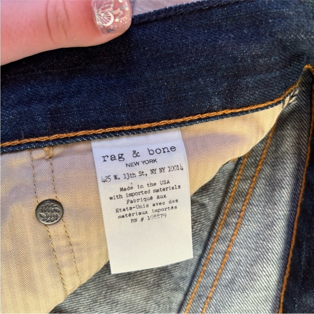 Rag & Bone Jeans Men Dark Blue Fit 2 Slim Size 30 - Picture 8 of 14